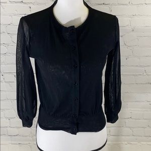 Sheer Black Jean Paul Gaultier Solei Blouse